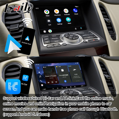 Lsailt 8G اندروید ماژول اطلاعات سرگرمی برای اینفینیتی EX QX50 2008-2017 شامل CarPlay بی سیم، یوتیوب، NetFlix
