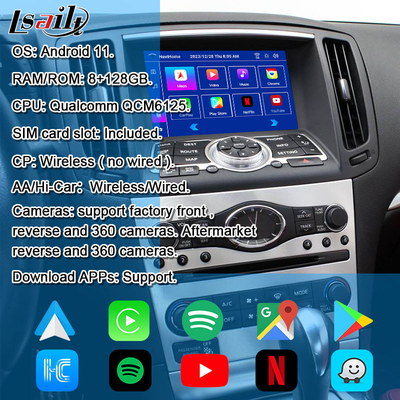 ماژول اطلاعات و تفریح اندرویدی 8G برای اینفینیتی G35 G37 Q60 Q40 2008-2016 شامل یوتیوب ، گوگل پلی توسط Lsailt