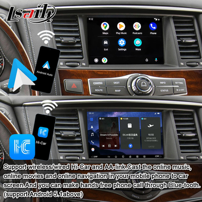 8G اندروید ماژول اطلاعات سرگرمی برای اینفینیتی QX80 QX56 نیسان گشت 20100-2021 رابط کارپلی بی سیم، یوتیوب