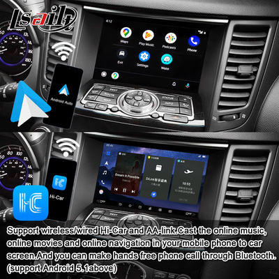 رابط چند رسانه ای اندرویدی Lsailt 8G برای اینفینیتی QX70 FX35 FX37 2008-2017 CarPlay بی سیم یکپارچه ، اندروید اتو