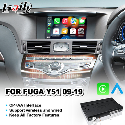 اندروید اتو OEM یکپارچه سازی رابط ویدیویی Carplay برای Nissan Fuga Y51 2009-2019