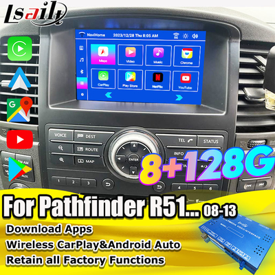 Lsailt OEM یکپارچه سازی اندروید رابط ویدیویی چند رسانه ای برای Pathfinder R51 Nissan Navara D40 CarPlay&Android Auto Retrofit