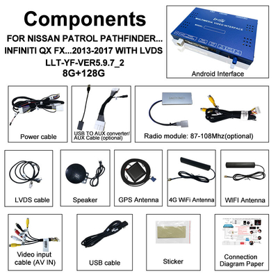 Lsailt OEM یکپارچه سازی اندروید رابط ویدیویی چند رسانه ای برای Pathfinder R51 Nissan Navara D40 CarPlay&Android Auto Retrofit