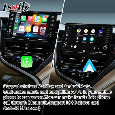 Lsailt 8G ماژول اطلاعات و سرگرمی اندرویدی CarPlay برای تویوتا کامری TOUCH3 2018-2021 سیانا پشتیبانی از یوتیوب، نت فلکس، دوربین های 360
