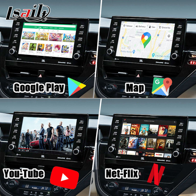 Lsailt 8G ماژول اطلاعات و سرگرمی اندرویدی CarPlay برای تویوتا کامری TOUCH3 2018-2021 سیانا پشتیبانی از یوتیوب، نت فلکس، دوربین های 360