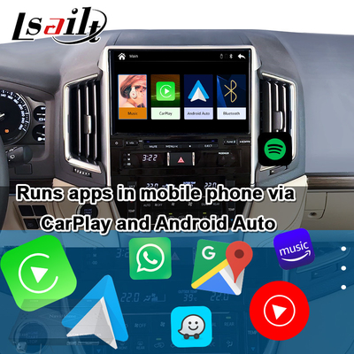 رابط کارپلی بی سیم برای تویوتا لند کروزر 200 GX-R,VX-R 2018-2021 واحد اصلی فوجیتسو با اندروید اتو، سیستم لینوکس