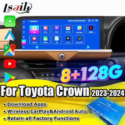 رابط چند رسانه ای اندروید 13 برای تویوتا تاج 2023-2024 ماژول اطلاعات و سرگرمی ورزشکار شاهزاده OEM