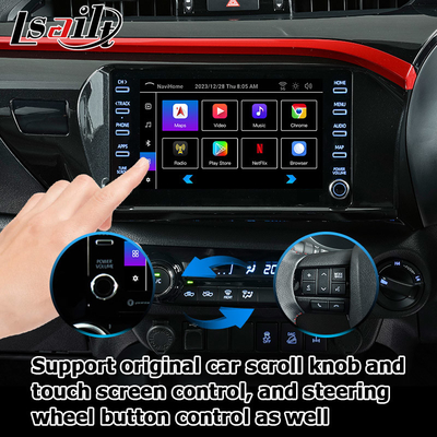 تویوتا هیلوکس اندروید 13 رابط ویدیویی چند رسانه ای carplay بی سیم اندروید اتوماتیک لمس 3