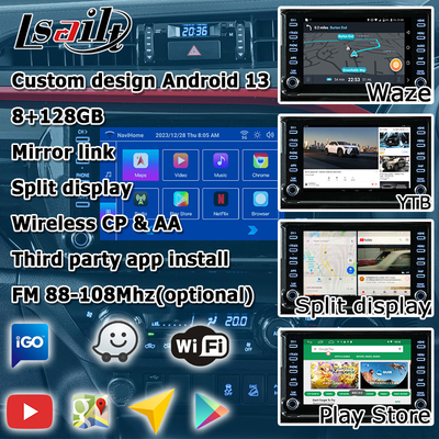 تویوتا هیلوکس اندروید 13 رابط ویدیویی چند رسانه ای carplay بی سیم اندروید اتوماتیک لمس 3