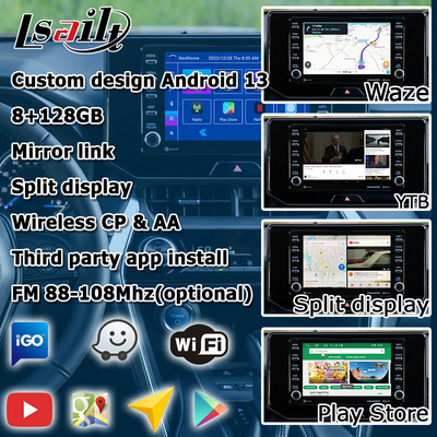 تویوتا هریر ونزا اندروید 13 رابط ویدیویی چند رسانه ای 2019-حاضر carplay بی سیم اندروید اتوماتیک