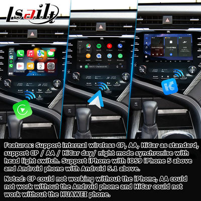 صفحه لمسی Carplay Android Auto رابط ویدیویی تویوتا کمری بلوتوث Wifi USB