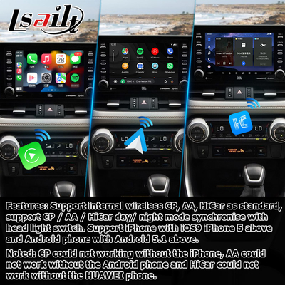 8+128GB اندروید 13 کارپلی اندروید Interface For Toyoat RAV4 2019 To Present Touch N Go 3