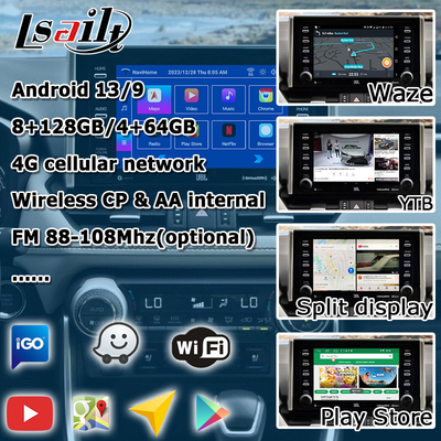 8+128GB اندروید 13 کارپلی اندروید Interface For Toyoat RAV4 2019 To Present Touch N Go 3