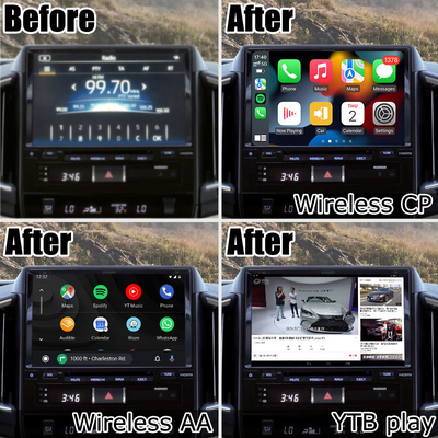 رابط ویدیویی اندروید 13 برای تویوتا لند کروزر LC200 GXR با نمای عقب وای فای carplay اندروید اتوماتیک