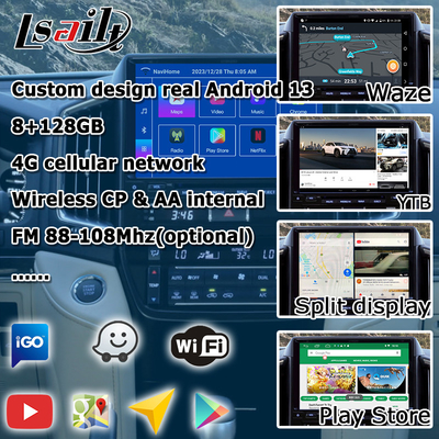 رابط ویدیویی اندروید 13 برای تویوتا لند کروزر LC200 GXR با نمای عقب وای فای carplay اندروید اتوماتیک