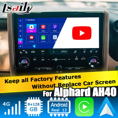 رابط چند رسانه ای تویوتا Alphard AH40 اندروید 8+128GB پشتیبانی از Carplay Android Auto