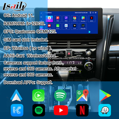 اندروید 13 رابط ویدیویی لکسوس ارتقاء صفحه نمایش OEM برای LM350 LM500H کیت های ارتقاء NX RX ES شامل YouTube ، NetFlix ، Wireless CarPlay
