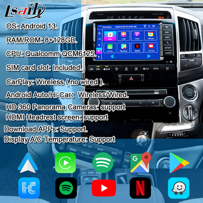ماژول ارتقاء اندروید OEM برای لندکروز 2013-2021، کیت یکپارچه‌سازی CarPlay بی‌سیم، یوتیوب، نقشه گوگل، Android Auto