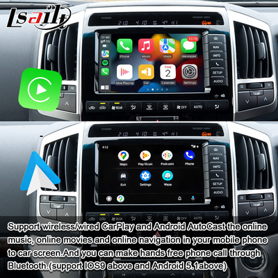 رابط کاربری Apple CarPlay Plug and Play برای لندکروز 200 2013-2021 چند زبانه، دوربین 360 درجه، پشتیبانی از دوربین دنده عقب