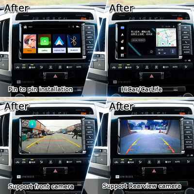 رابط کاربری Apple CarPlay Plug and Play برای لندکروز 200 2013-2021 چند زبانه، دوربین 360 درجه، پشتیبانی از دوربین دنده عقب