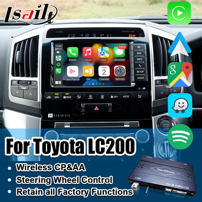 رابط کاربری Apple CarPlay Plug and Play برای لندکروز 200 2013-2021 چند زبانه، دوربین 360 درجه، پشتیبانی از دوربین دنده عقب