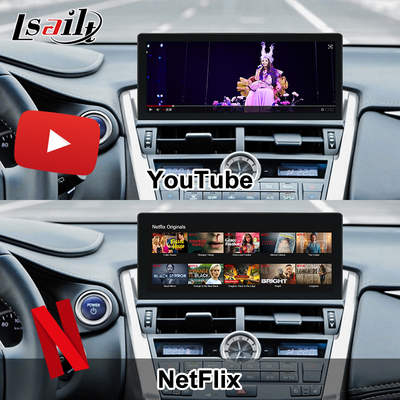 صفحه نمایش اندروید لکسوس برای لکسوس NX200T NX300H 2015-2017، صفحه نمایش 10.25 اینچی IPS HD، اندروید 13، CarPlay بی‌سیم، Android Auto