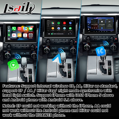 رابط ویدیویی کارپلی اندرویدی تویوتا آلفراد Vellfire AH40