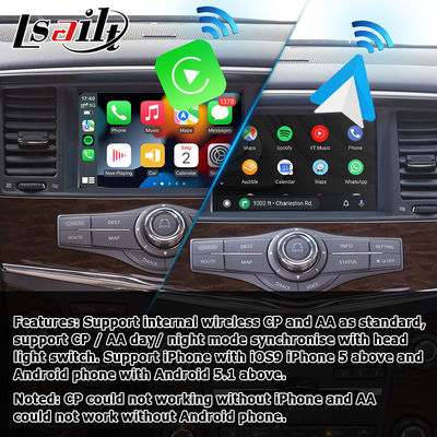 Nissan Patrol Armada Y62 2011-2017 رابط ویدیویی Android Auto Wireless Carplay
