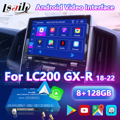4+64 گیگابایت رابط ویدیویی Android Carplay برای Toyota Land Cruiser LC200 LC-GT GXR 2018-2021 Touch 3