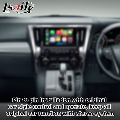 جعبه اندروید اتو و کارپلی با سبک OEM خالص سری تویوتا آلفارد و ول‌فایر AH30 مدل 2015-2022