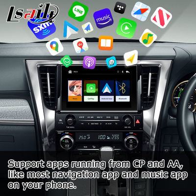 جعبه اندروید اتو و کارپلی با سبک OEM خالص سری تویوتا آلفارد و ول‌فایر AH30 مدل 2015-2022