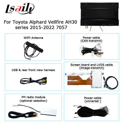 جعبه اندروید اتو و کارپلی با سبک OEM خالص سری تویوتا آلفارد و ول‌فایر AH30 مدل 2015-2022