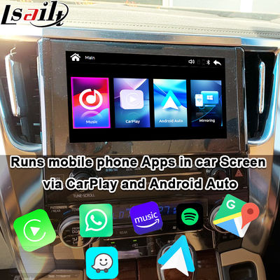 ماژول ارتقاء اتوماتیک بی سیم Apple CarPlay / Android برای Alphard سری 30 Vellfire Toyota پشتیبانی از رادیو FM ، A / C ، آینه ، دوربین