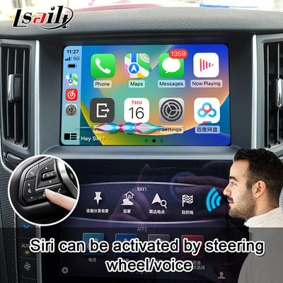 ماژول ارتقاء Apple CarPlay OEM Q50 Q60 یکپارچه سازی آینه سازی تلفن همراه، نمایش دمای AC، نقشه گوگل، Spotify