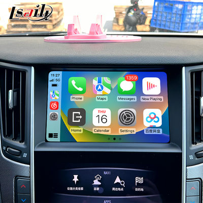 ماژول ارتقاء Apple CarPlay OEM Q50 Q60 یکپارچه سازی آینه سازی تلفن همراه، نمایش دمای AC، نقشه گوگل، Spotify