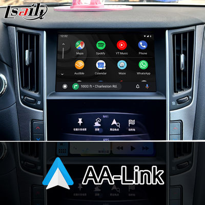 ماژول ارتقاء Apple CarPlay OEM Q50 Q60 یکپارچه سازی آینه سازی تلفن همراه، نمایش دمای AC، نقشه گوگل، Spotify
