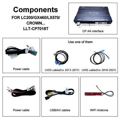 رابط Apple CarPlay برای Crown S210 AWS210 GRS210 GWS214 GWS215 Majesta Athlete Royal Saloon یکپارچه اندروید اتو، دوربین عقب، آب و هوا AC