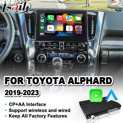 Lsailt Wireless Android Auto Carplay Interface برای سال های 2019 -2023 تویوتا آلفارد ولفایر JBL High Version