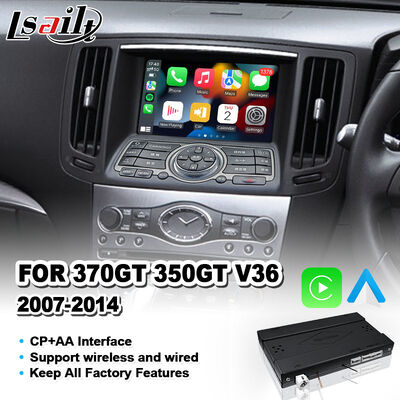 Lsailt Wireless Android Auto Carplay Interface برای 2007-2014 نیسان اسکایلاین 370GT 350GT V36