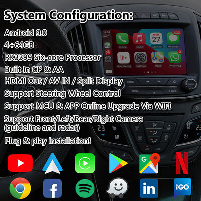 رابط ویدئویی Lsailt Android Navigation برای 2013-2016 Opel Insignia