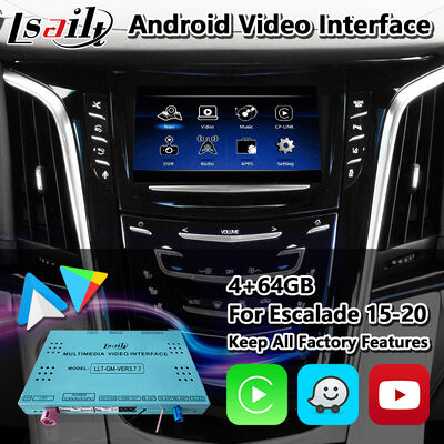 Lsait اندروید ناوبری رابط ویدیویی چند رسانه ای برای 2015-2020 کادیلاک Escalade سیستم CUE با Carplay