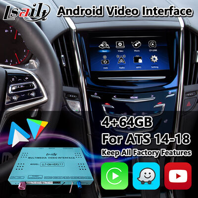 رابط ویدئویی Lsailt Android Navigation برای سیستم Cadillac ATS CUE 2014-2019 با کارپلی