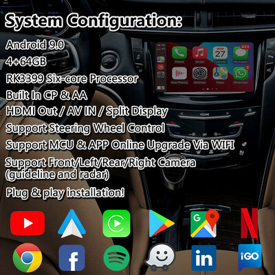 Lsailt اندروید Carplay رابط ویدیویی چند رسانه ای برای سیستم CUE کادیلاک XTS 2013-2019