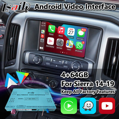 رابط ویدیویی چند رسانه ای اندرویدی Lsailt برای سال 2014-2019 GMC Sierra 1500 2500 3500 سیستم Intellilink با Carplay