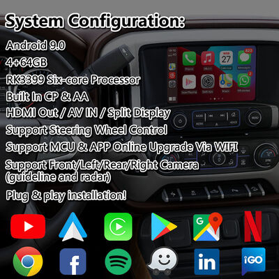 واجهة وسائط متعددة أندرويد كاربلاي لشفروليه سيلفرادو مع أندرويد أوتو لاسلكي