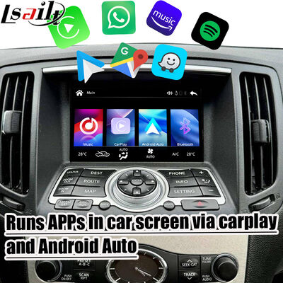 Lsailt 7 اینچ اندروید بی سیم Auto CarPlay Screen برای اینفینیتی G37 G25 G35 Skyline 370GT (V36) Q40 2007-2014 HD Touch Display