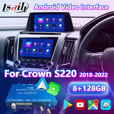 رابط الوسائط المتعددة Lsailt Android للفيديو لسيارة تويوتا كراون S220 2018-2022 مع كاربلاي