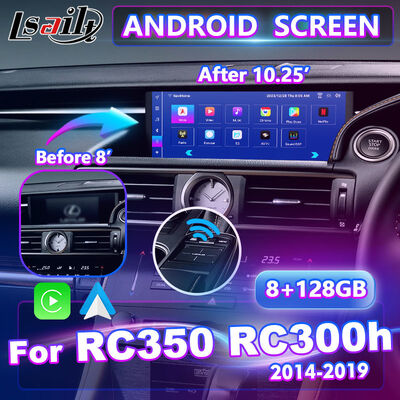 صفحه نمایش رابط چند رسانه ای اندروید Carplay برای 2014-2018 لکسوس RC350 RC300h RC200t RC300 RCF