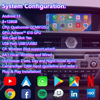 صفحه نمایش چند رسانه ای Lsailt اندروید برای 2012-2018 لکسوس ES 300h ES250 ES350 ES300H