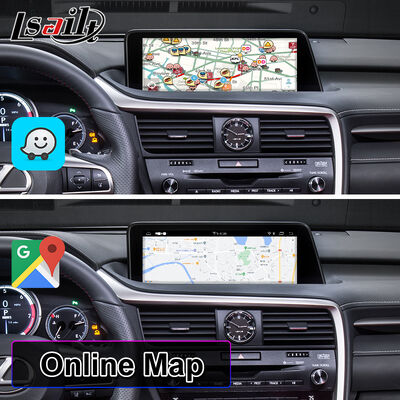 صفحه نمایش رابط چند رسانه ای اندرویدی Lsailt Carplay برای 2016-2019 Lexus RX Knob RX350 RX450h RX200t RX300